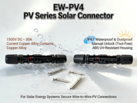 Connecteurs photovoltaïques haute tension 1500V 30A/50A IP67 étanches pour panneaux solaires