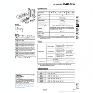 MXQ20-20A โต๊ะสไลด์ลมนิวเมติก SMC - Product Image 1