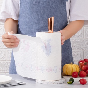 Hiện Đại Thép Không Gỉ Mô Hộp Với Đá Cẩm Thạch Cơ Sở Đấm Miễn Phí Nhà Bếp Giấy Khăn Nhựa Bọc Lưu Trữ Giá Cho Bàn Ăn - Product Image 4