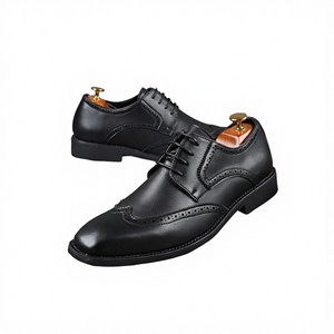 Chaussures de bureau pour hommes à lacets, bout fermé, en cuir PU, coupe ajustée, toutes saisons, haute qualité, modèle 2026, vente chaude - Product Image 3