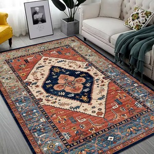 Retro Bohemian Stil Wohnzimmer-Teppich Schlafzimmer Bettvorleger Couchtisch-Matte Sofa-Bodenmatte Bedruckter Polyester - Product Image 1