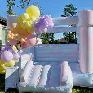 Tobogán Inflable Azul Tie Dye Grande de Doble Carril, Tobogán Acuático Inflable de Grado Comercial - Product Image 6