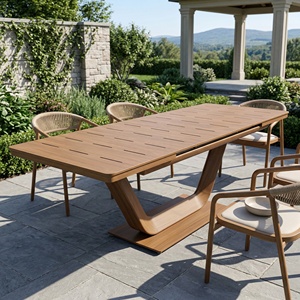 NUOVO Set da Pranzo <span class=keywords><strong>per</strong></span> Esterni Brio Moderno in Alluminio <span class=keywords><strong>per</strong></span> Ristoranti e Hotel con Design Ecologico Resistente ai Raggi UV <span class=keywords><strong>per</strong></span> Giardino e Prato - Product Image 4