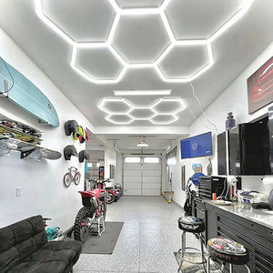 Pannelli LED Esagonali Intelligenti a 5 Griglie, Luci RGB per Soffitto, Illuminazione Esagonale per Garage, Senza Cornice - Product Image 6