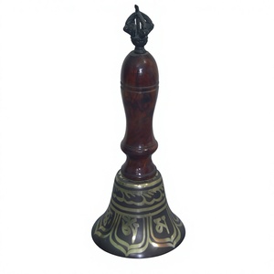 Cloche antique avec poignée, style mid-century, cloches décoratives artisanales, cloche d'appel, prix abordable - Product Image 1