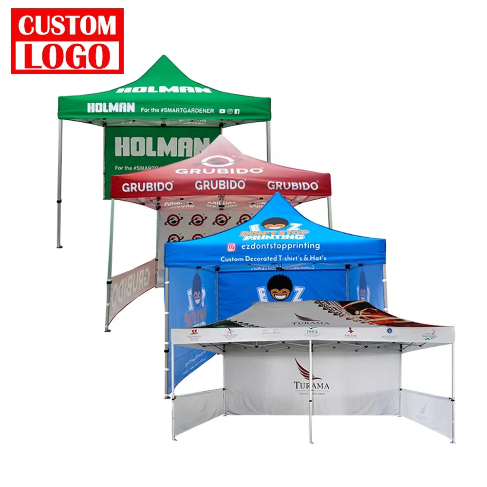 Barraca exterior Easy Up para feiras de gazebo com estrutura hexagonal personalizada