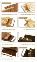 Extensions de cheveux à bandes adhésives droites couleur foncée, extensions à bandes adhésives classiques 100% cheveux humains Remy
