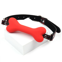Jouet sexuel pour adultes, bouchon buccal en forme d'os de chien, jouet alternatif SM, bouchon buccal en silicone, boule buccale BDSM, boule à salive