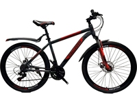 Vélos VTT à frein à disque 21 vitesses en acier à haute teneur en carbone, montés sur l'avant, pour hommes et femmes, 24-29 pouces, très demandés