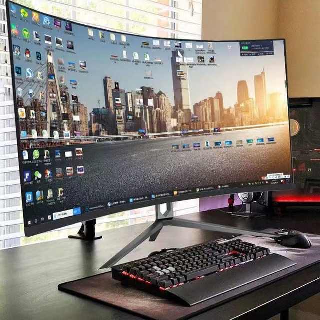Curved 24 27 32 Inch 1k 2k Resolution Lcd Monitors Desktop Pc Computer Monitor for Gaming