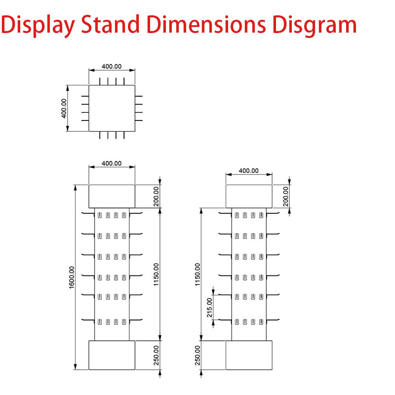 Apache Custom Floor Standing Mobile Phone Accessories Display Stand – Double-Sided Rolling Metal Pegboard Rack for Retail Stores — view 3