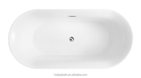 Baignoire autoportante en acrylique à rayures cannelées pour projet hôtelier personnalisé
