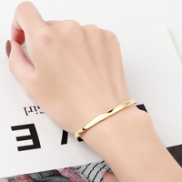 Bracelet jonc ajustable minimaliste indien de haute qualité pour femme, pour célèbre créateur de bijoux en laiton