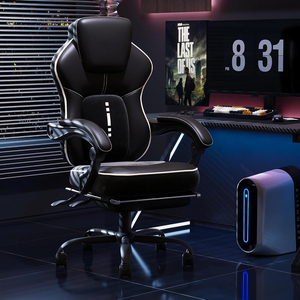 Amazons Alemania, venta superior, muebles de <span class=keywords><strong>oficina</strong></span> de lujo, silla de escritorio para juegos, tela de malla transpirable, cuero PU, Gaming Stuhl con reposapiés - Product Image 3