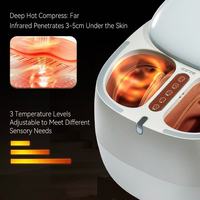Capsule de massage des pieds intelligente avec chaleur infrarouge, vibration verticale et housse amovible lavable, masseur pour pieds, mollets et jambes