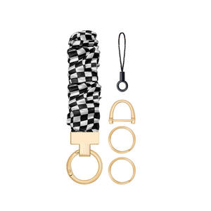 Keychain Wristlet Stretchy <b>Key</b> <b>Chain</b> For Car <b>Keys</b> With D Ring Cute Wrist Bracelet For Women Men - Product Image 5