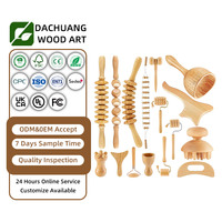 Kit de massage facial et corporel en bois personnalisé pour drainage lymphatique et sculpture corporelle
