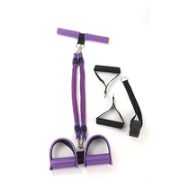 Bandes de Résistance Élastiques Ajustables Noires et Violettes Durables avec Poignées pour Hommes et Femmes, Idéales pour l'Entraînement à Domicile et en Salle de Sport (Vente en Gros)