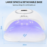 Lampe à ongles UV LED haute puissance 48W - Professionnelle, portable, sans fil, pour usage domestique et en salon, en plastique