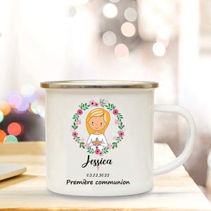 Taza personalizada de chocolate caliente con nombre personalizado, <span class=keywords><strong>tazas</strong></span> de café, <span class=keywords><strong>tazas</strong></span> con asa, favores para niños, regalo de fiesta de primera comunión - Product Image 4