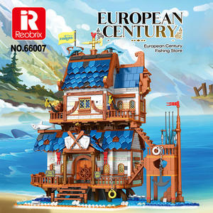 Reobrix 66007 Tienda <span class=keywords><strong>de</strong></span> Pesca <span class=keywords><strong>de</strong></span> la Ciudad <span class=keywords><strong>Medieval</strong></span>, Escena Retro, Modelo <span class=keywords><strong>de</strong></span> Casa, Bloques <span class=keywords><strong>de</strong></span> Construcción <span class=keywords><strong>de</strong></span> Arquitectura, Sets <span class=keywords><strong>de</strong></span> Ladrillos, Juguetes, Regalo Festivo - Product Image 2
