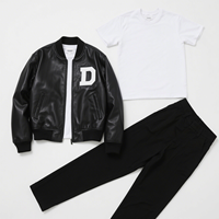 Blouson Bomber en Cuir Noir Personnalisé pour Homme avec Logo Brodé Style Letterman – Vente en Gros, Manches Côtelées Décontractées