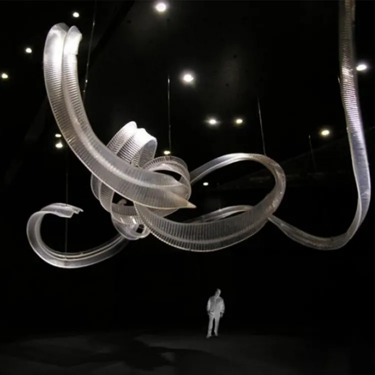 Современное искусство Дизайн внутреннего потолочного светильника отель Вилла Банкетный зал на заказ Роскошный Свет хрустальная светодиодная люстра