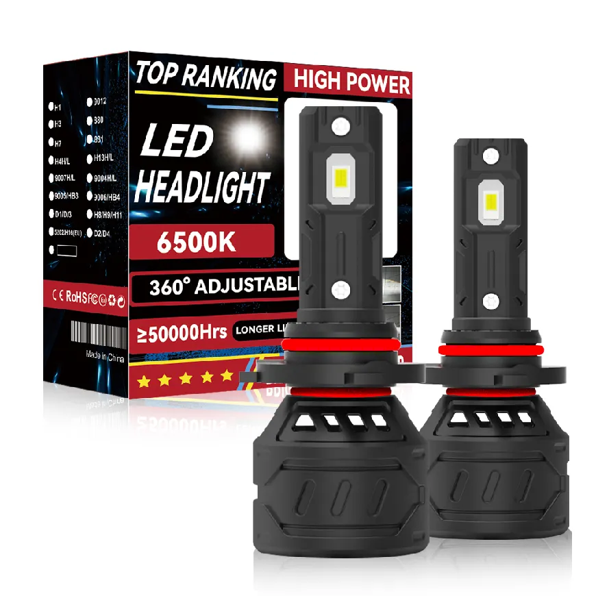 Lâmpadas LED para faróis automotivos E5S 9005 60W H4 H13 9004 9007 H7 H11 9005 9006 9012 H1 H3