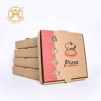 Lieferbox Pizza zum Mitnehmen Blanko E-Welle Wellpappe Pizza-Papierbox