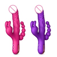Vibromasseur 3 en 1 pour femmes, 10 modes, stimulateur de point G, masturbateur, plug anal, stimulateur de clitoris, jouets sexuels pour masturbation féminine