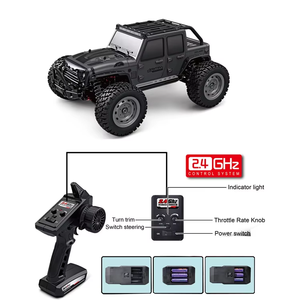 Coche Teledirigido Todoterreno 4x4 de Alta Velocidad (38 km/h) con Ruedas Grandes de 1/16, Potente Vehículo Eléctrico para Escalar Rocas - Product Image 4