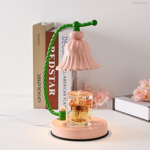 Cute Aromatherapy Candle Warmer Home Decoration pink Wax Metal Candle Warmer Lamp with <b>Timer</b> & Dimmer - Product Image 3