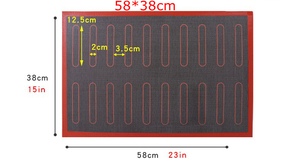 <span class=keywords><strong>Tapis</strong></span> de cuisson en <span class=keywords><strong>silicone</strong></span> perforé <span class=keywords><strong>Tapis</strong></span> <span class=keywords><strong>Eclair</strong></span> pour la cuisson à la vapeur pour feuille de cuisson demi-taille - Product Image 5