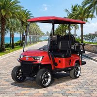 Voiturette de golf électrique 4 places à batterie lithium, prix direct usine, populaire pour le transport sur les terrains de golf, les centres de villégiature et les villas