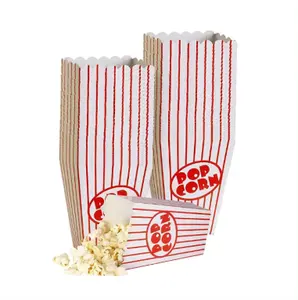 Disposable Custom Printed Chicken Popcorn Bucket Paper Food Packaging Popcorn Box Cardboard Container