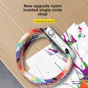 Klassisches Verstellbares Einzel-Schlaufen Elastisches Nylon-Geflochtenes Armband für Apple IWatch Ultra3 S11 10 9 SE 42mm 46mm 49mm - Product Image 3