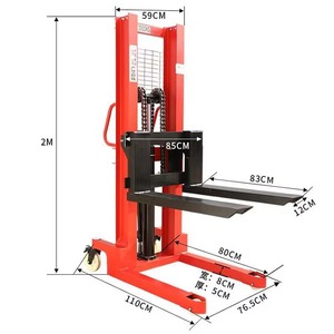 New 1t 2t tay Stacker xe nâng với <span class=keywords><strong>1</strong></span>.6-3.5m đạt cho kho và xây dựng ngành công nghiệp - Product Image 4