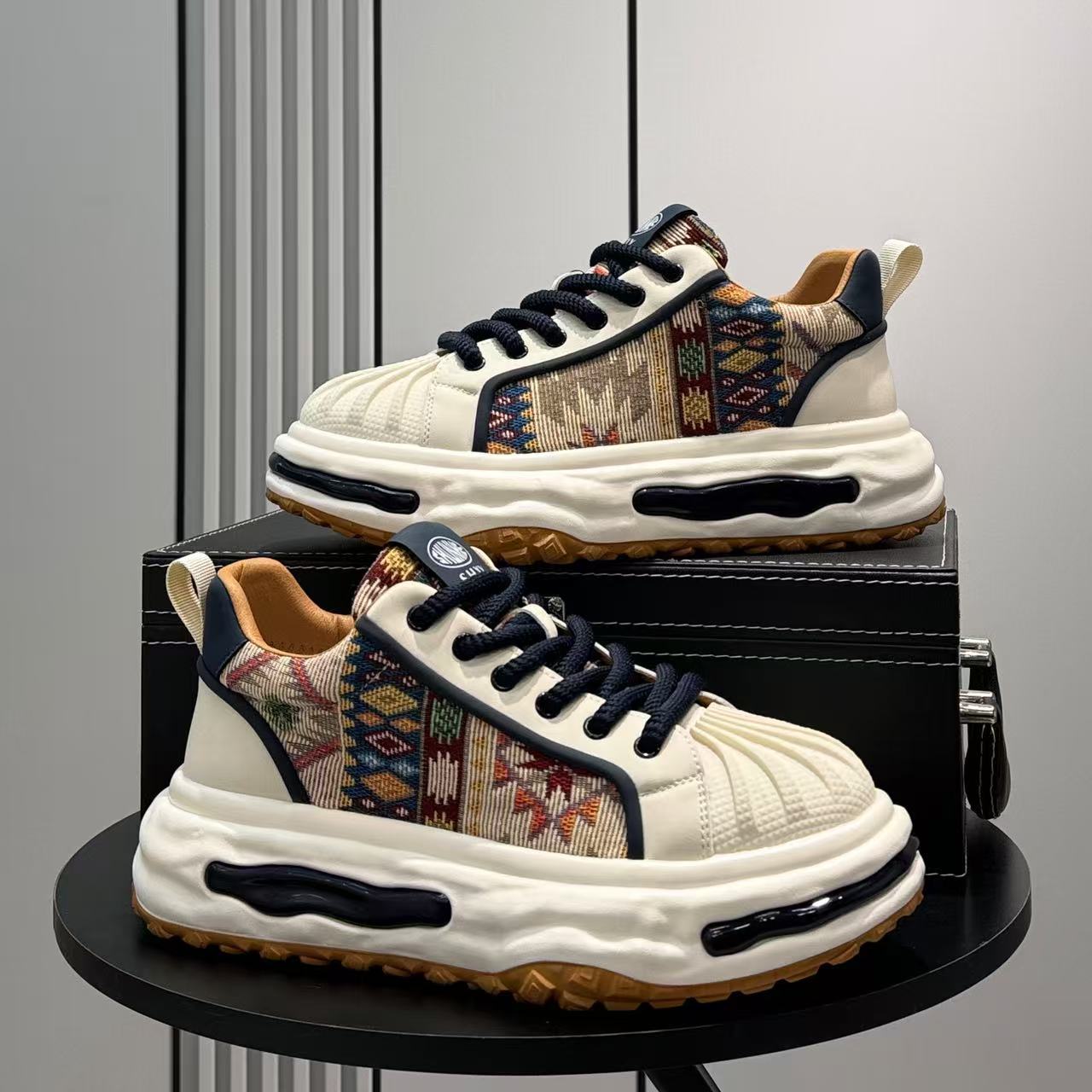 White & Blue (Height Increasing / Platform Style)