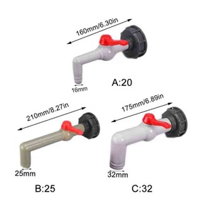 Adaptateur de réservoir d'eau S60 X 6 vers 20, 25, 32 MM pour raccord de réservoir portable, convertisseur de vidange de fût, vanne de tuyau de réservoir d'eau - Product Image 2