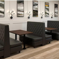 Canapé de restaurant moderne, banquette de café, mobilier commercial, ensemble de chaises en bois, prix de gros usine