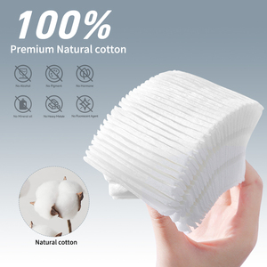 Tampons carrés <span class=keywords><strong>en</strong></span> coton bio jetables écologiques, non-tissés, sans peluches, pour le démaquillage du visage et les soins cosmétiques - Product Image 2