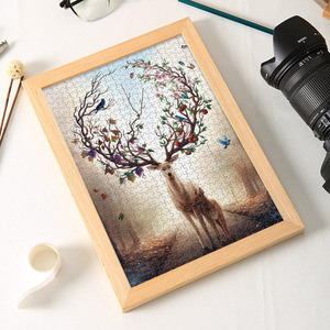 Venta al por mayor personalizable 150 UV impreso marcos de rompecabezas de madera 150*100 DIY juguete <span class=keywords><strong>para</strong></span> 2-4 años Impresión de fotos alivio del estrés rompecabezas - Product Image 1