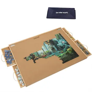 Planche de puzzle en bois planche de puzzle portable planche de Puzzle avec tiroirs