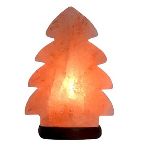 Lampe de sel de l'Himalaya naturelle en forme de sapin de Noël, écologique, sculptée en coquille de nacre, style artisanal écologique, amour - Product Image 2