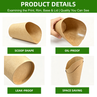 Boîtes en carton jetables pour frites, de qualité alimentaire, pliables, pour cinéma, maternelle, fêtes d'enfants, restauration rapide, vente au détail
