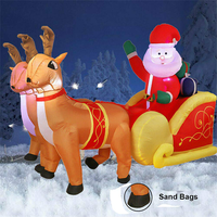 Personnalisé Noël Gonflable Père Noël Renne Orignal Pingouin Traîneau Traîneau Noël Extérieur Cour Traîneau Décoration