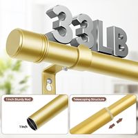 Tringle à rideaux de luxe extra longue de 7, 8 et 9 pieds pour grandes fenêtres, décoration et projets d'aménagement intérieur