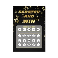 Fabricant de cartes à gratter et à gagner Revêtement à gratter personnalisé Sérigraphie Conception libre Taux de victoire