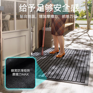Tapis d'entrée de villa transfrontalier, tapis rectangulaire extérieur antidérapant en PVC à rayures pour entrée de centre commercial - Product Image 5