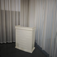 Elegante Atril de Madera y Cobre con Acabado Retro Brillante, Plataforma Ancha para Lectura, para Funerales, Capillas, Recuerdos, Ceremonias Religiosas y Bebés